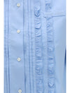 poplin shirt with ruffle details