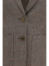 single-breasted wool and linen blazer