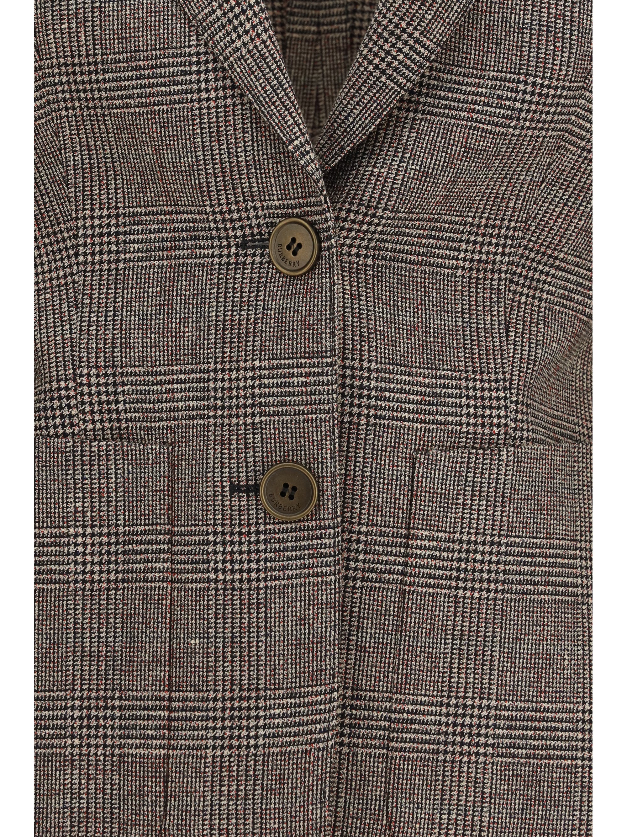 single-breasted wool and linen blazer