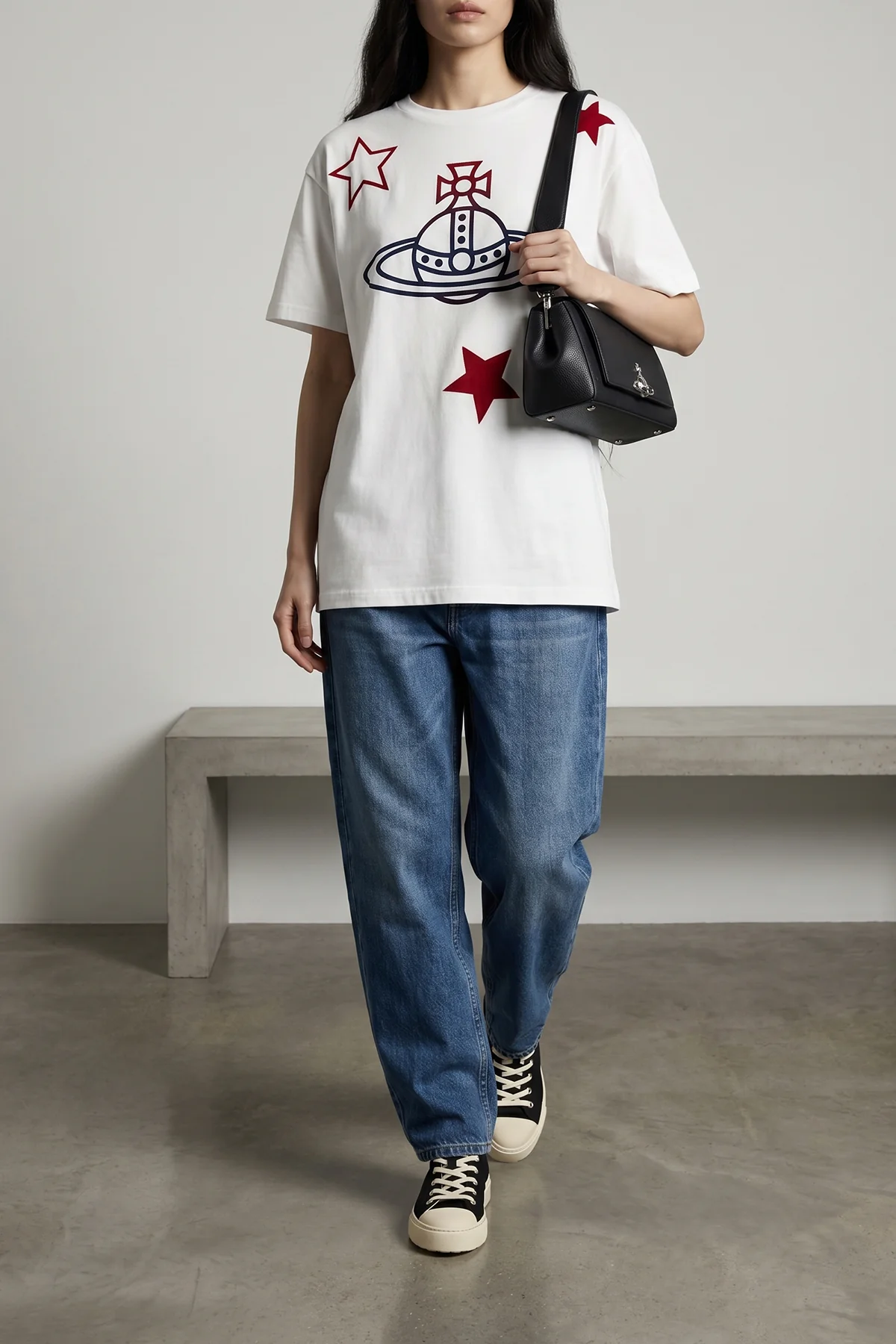 VIVIENNE WESTWOOD S orb and stars classic cotton t-shirt