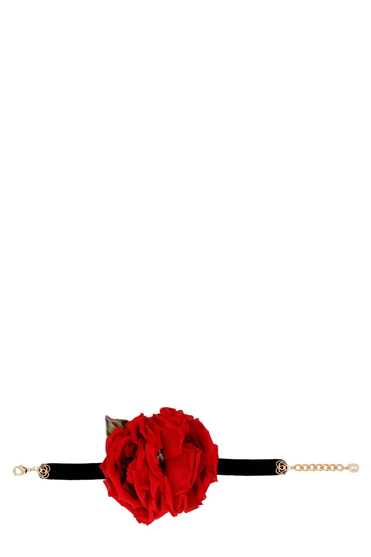 DOLCE amp; GABBANA OS dolce amp; gabbana rose appliqué fabric choker
