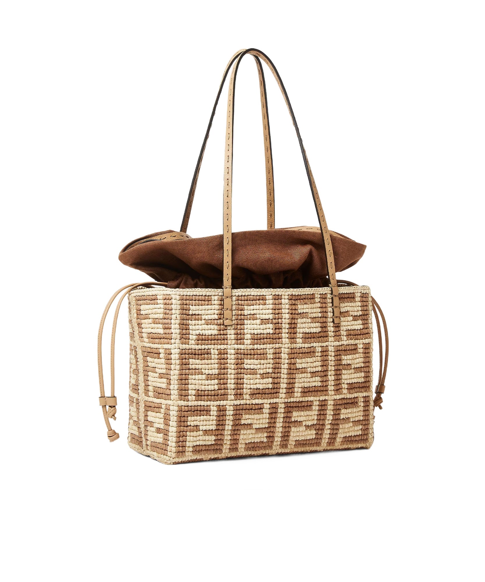 Small Roll FF Raffia Tote