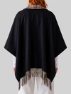 reversible check wool cape