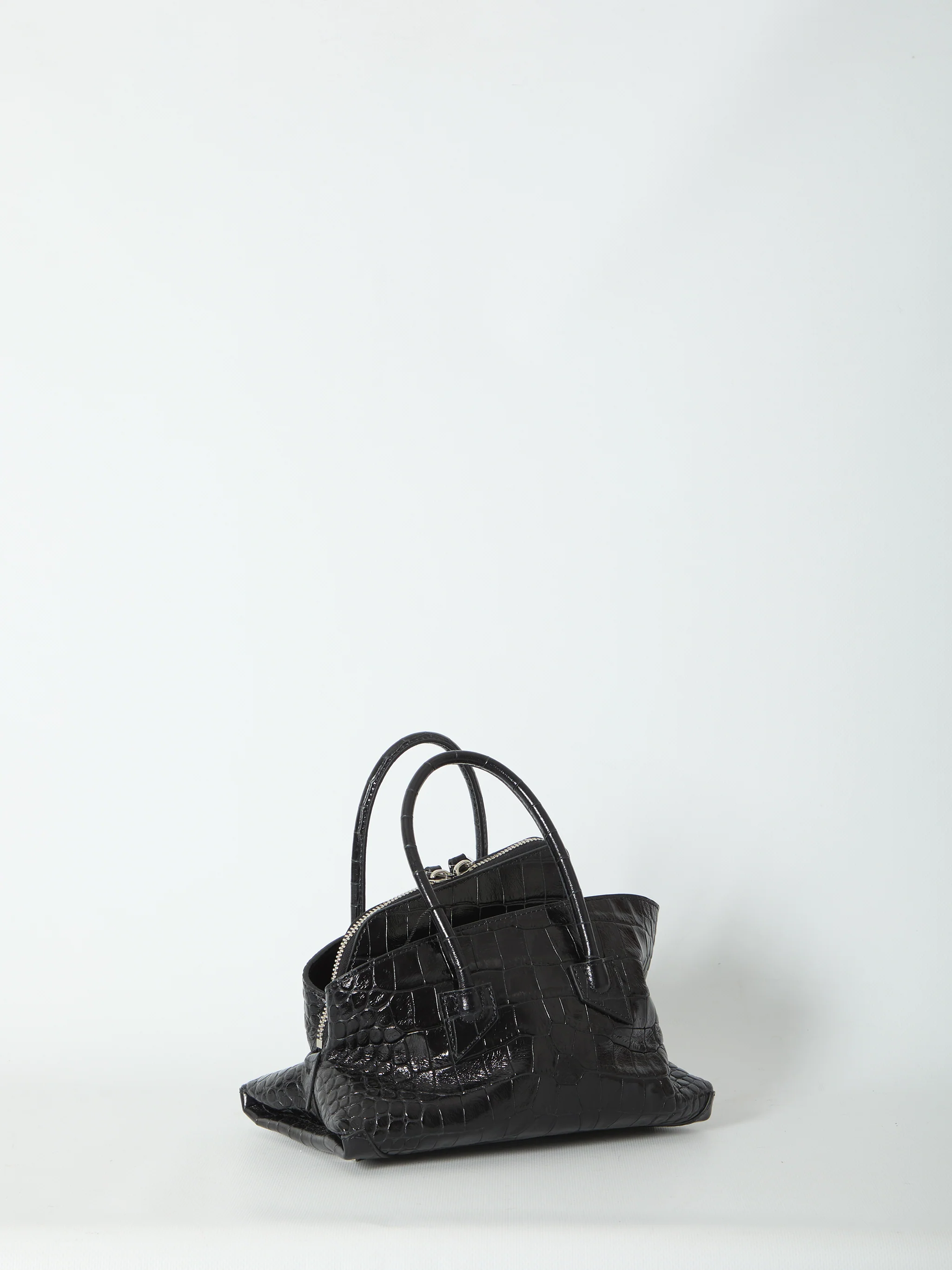 la passeggiata top handle black bag mini