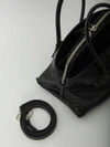 la passeggiata top handle black bag mini