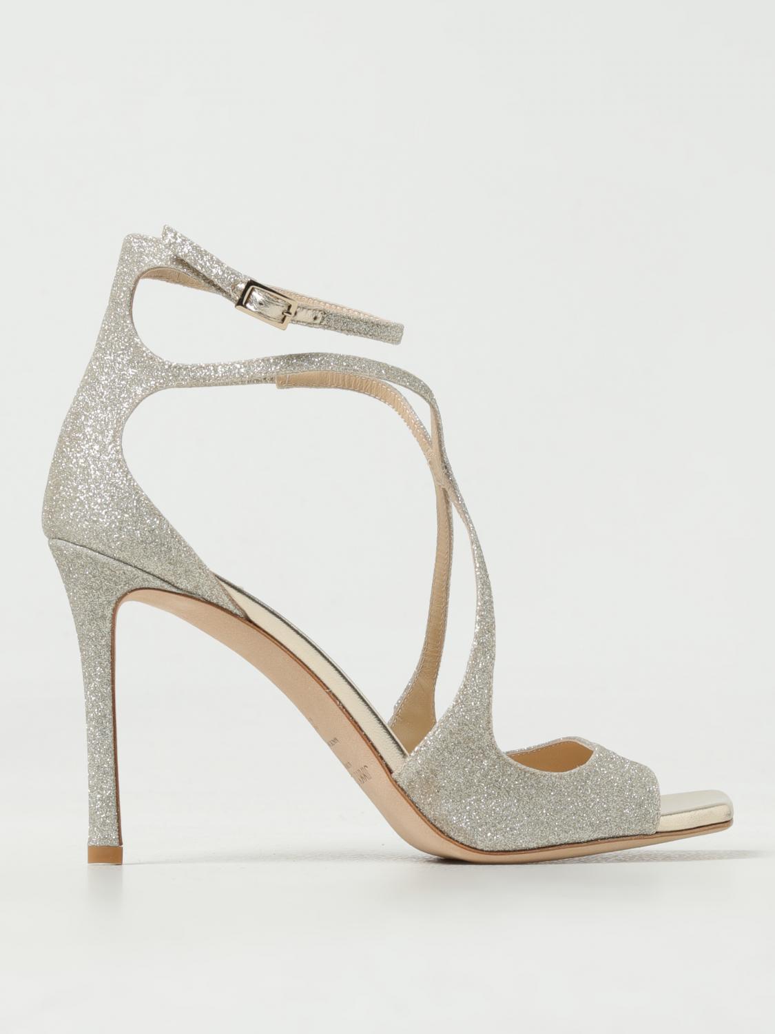 JIMMY CHOO 35 azia sandal in glitter fabric