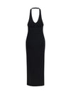 halter-neck knit dress