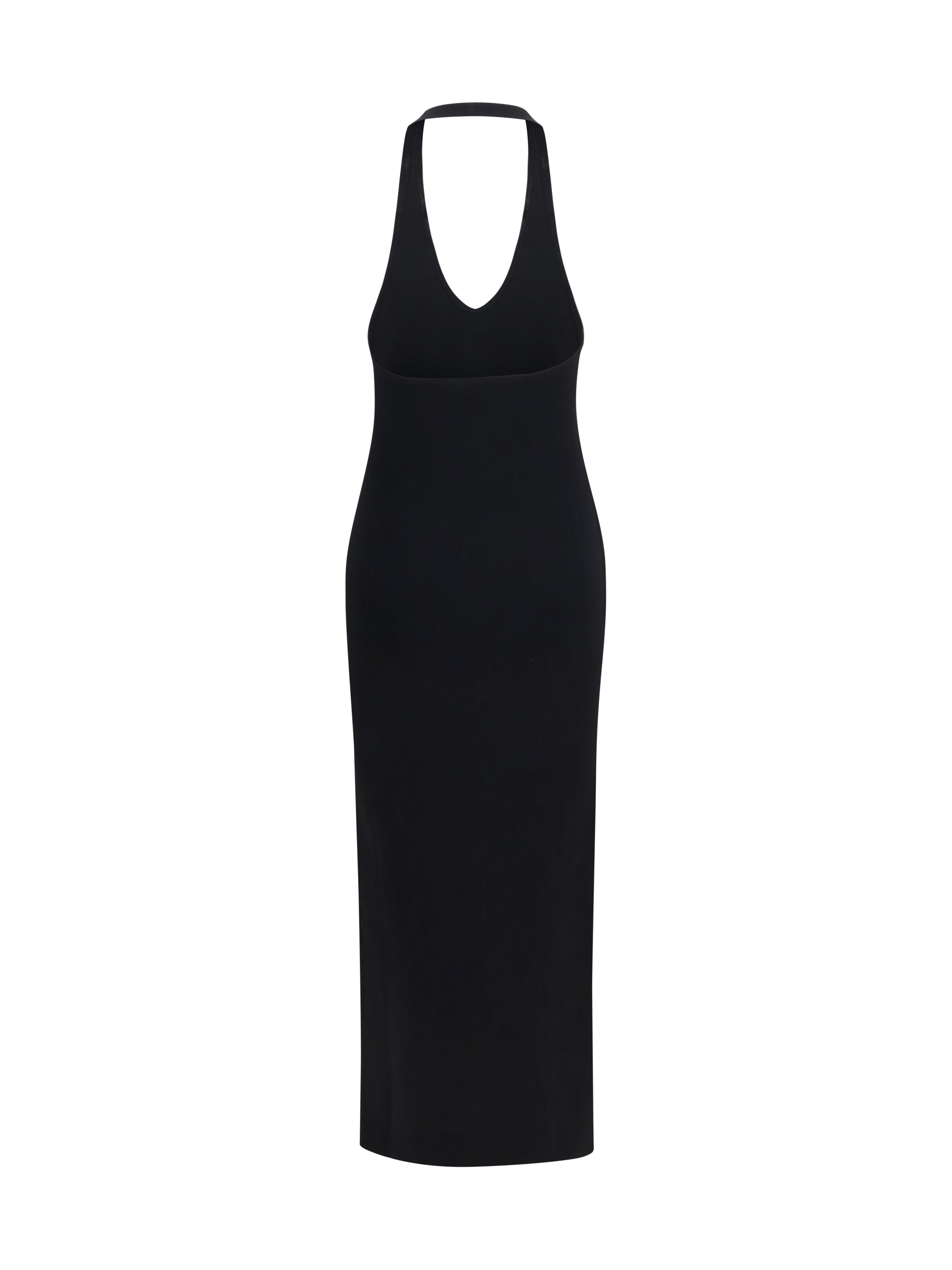 halter-neck knit dress