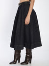 flared midi skirt