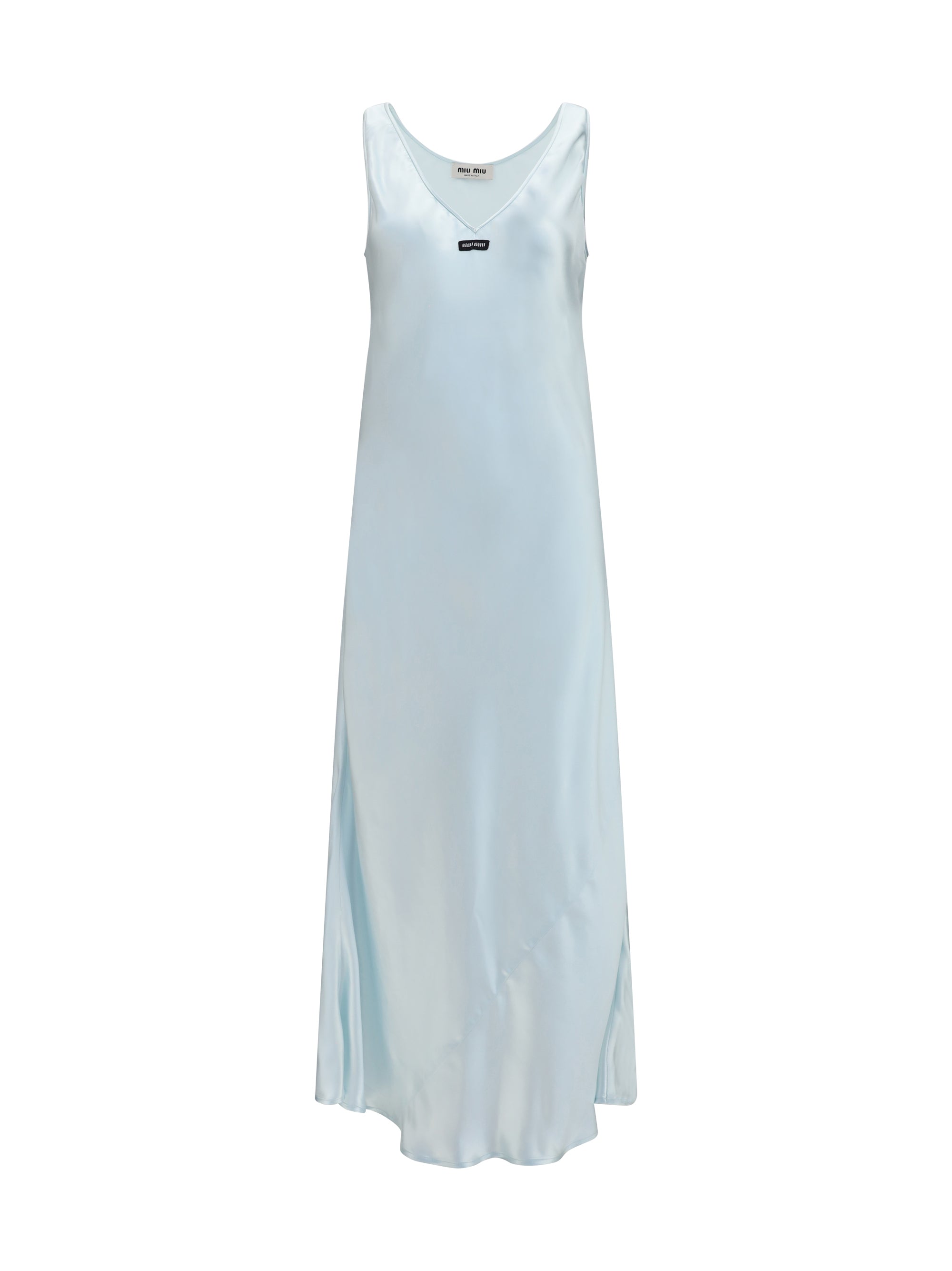 MIU MIU 40 long satin v-neck dress