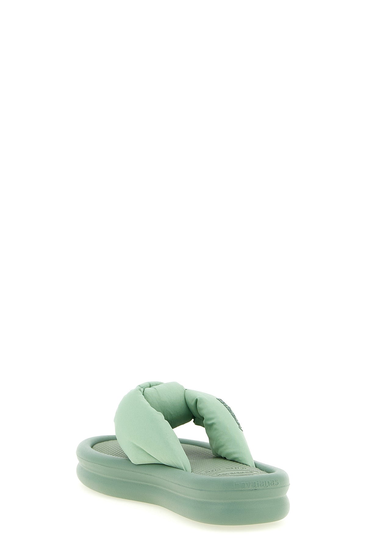 over puffed up thong sandals