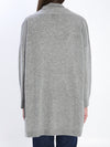 open cardigan in virgin wool and cashmere