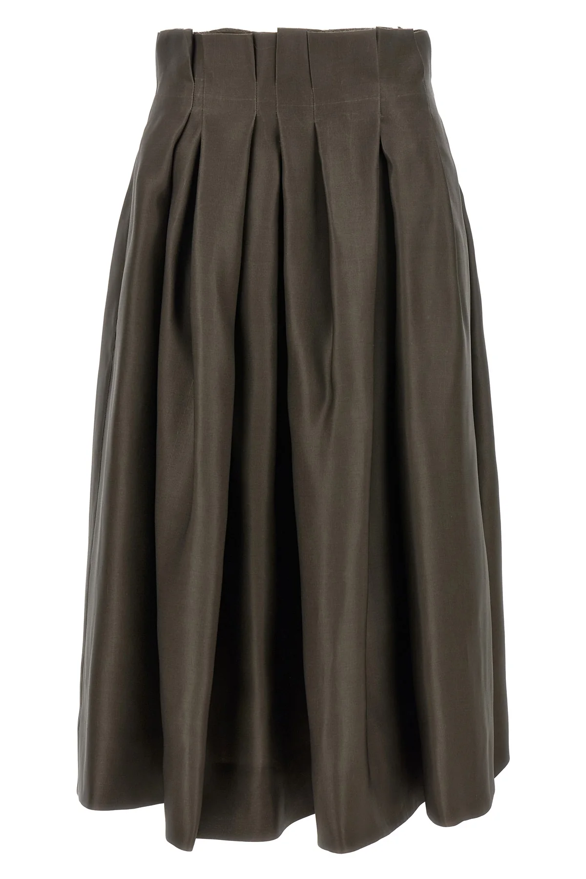 the midi skirt khaite astrid defines a new proportion through a rigorous sarto