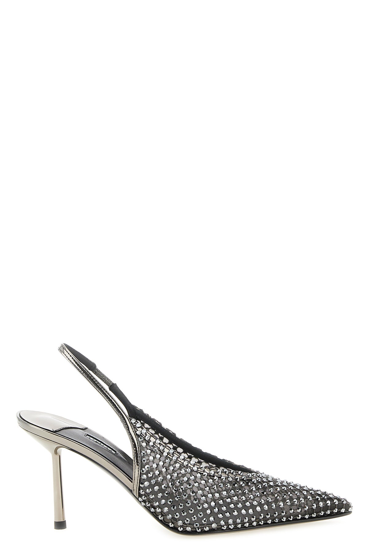 LE SILLA 36 gilda semi-transparent mesh slingbacks