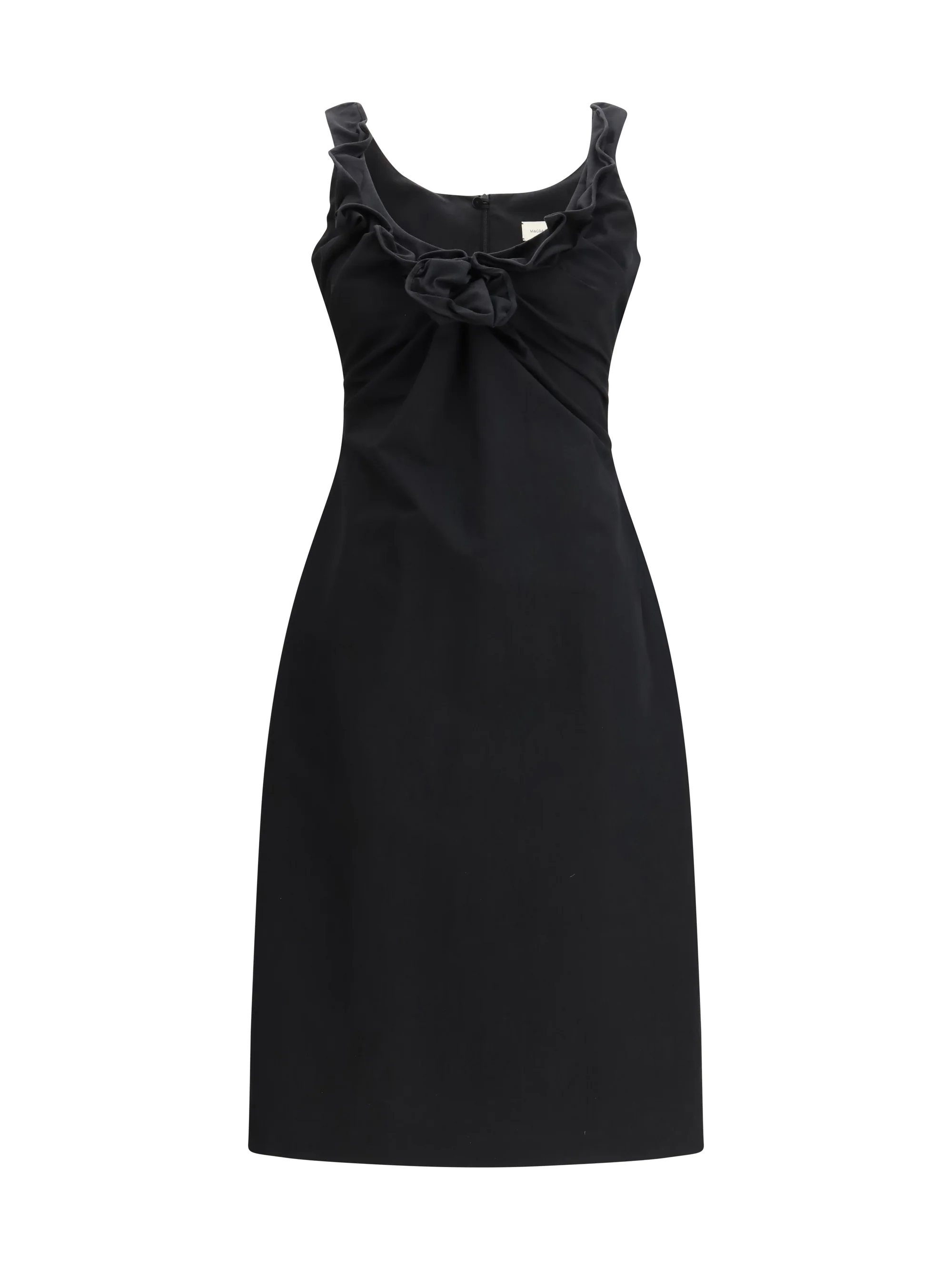 MAGDA BUTRYM 38 sleeveless dress with a draped neckline 