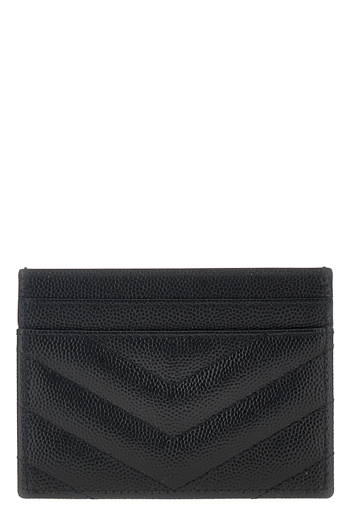 saint laurent grainy matelassé leather card holder