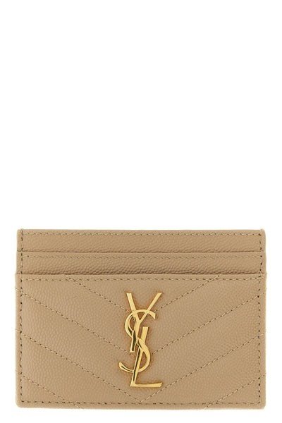 quilted metal-free tanned matelassé leather card holder