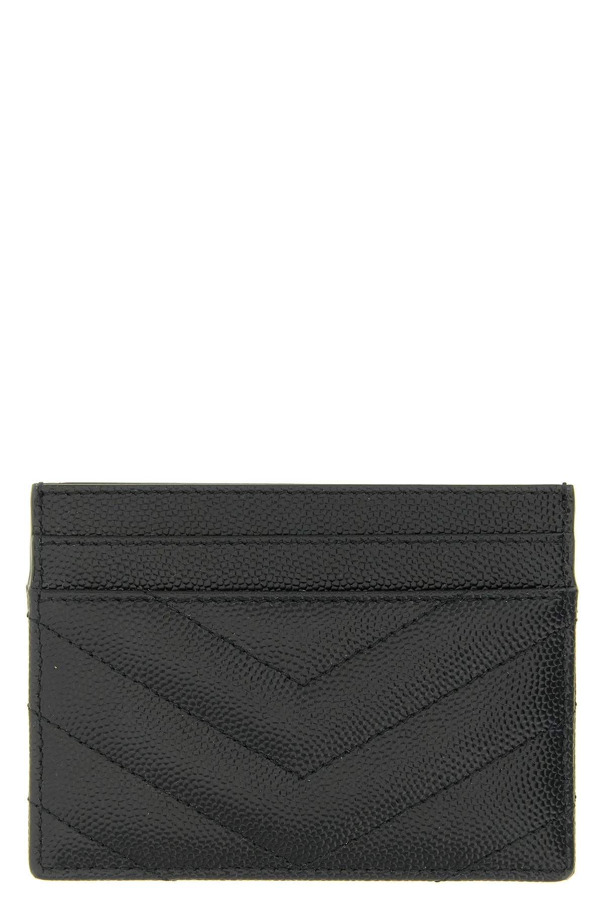 SAINT LAURENT OS matelassé leather card holder