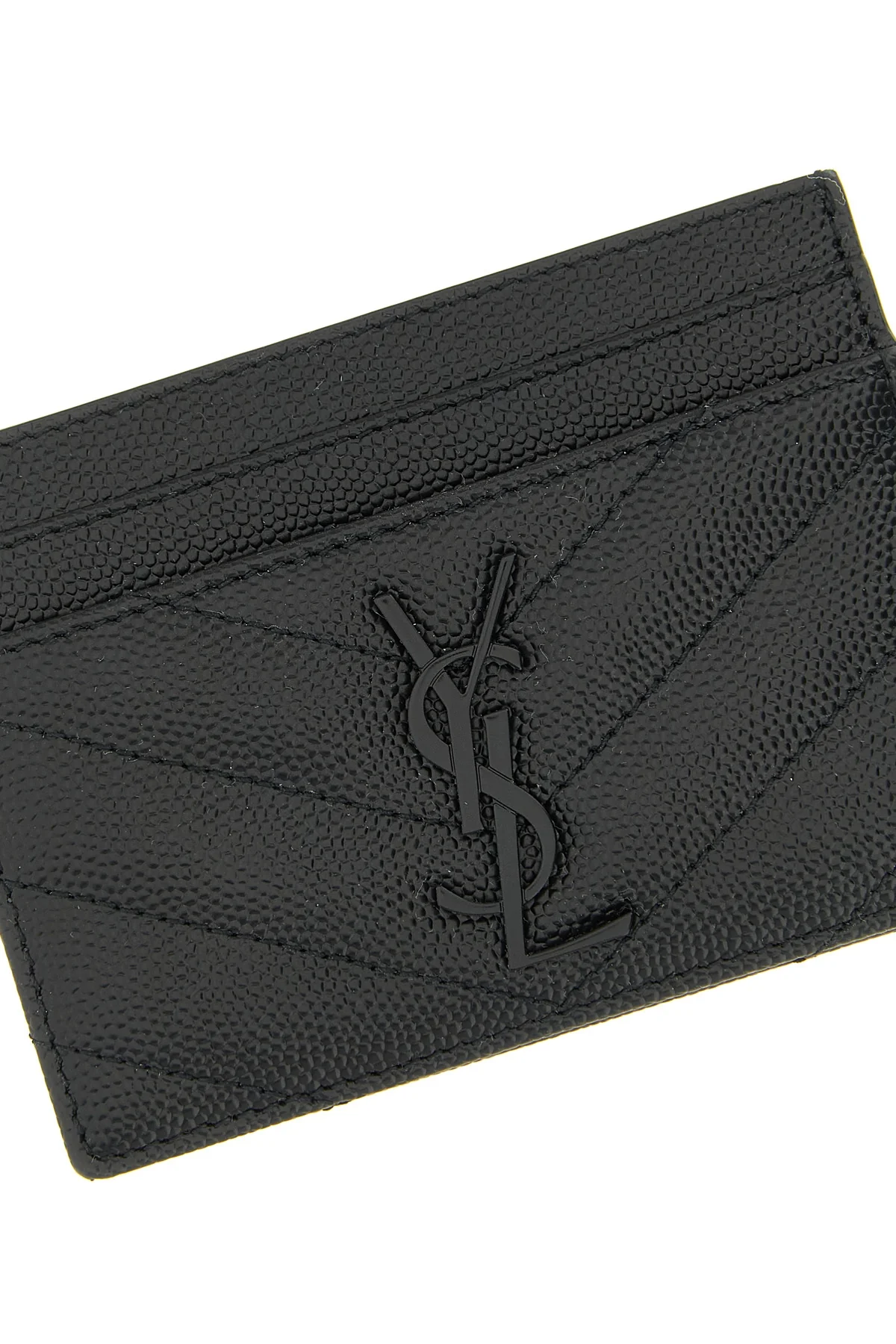 matelassé leather card holder