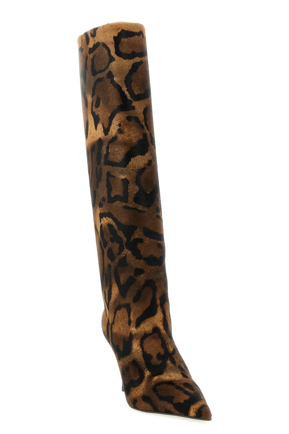 the le silla bella high boot in fine pony-effect calf leather catches the eye