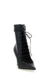 le silla colette ankle boots in soft black lambskin defines a tapered and rigoro
