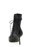 le silla colette ankle boots in soft black lambskin defines a tapered and rigoro