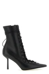 le silla colette ankle boots in soft black lambskin defines a tapered and rigoro