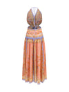indra halterneck maxi dress