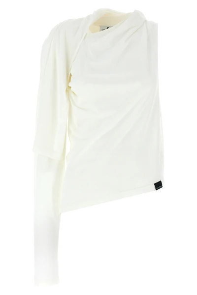asymetrique off the shoulder cotton t-shirt