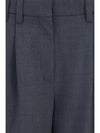 tropical wool tailored pants with monili detail