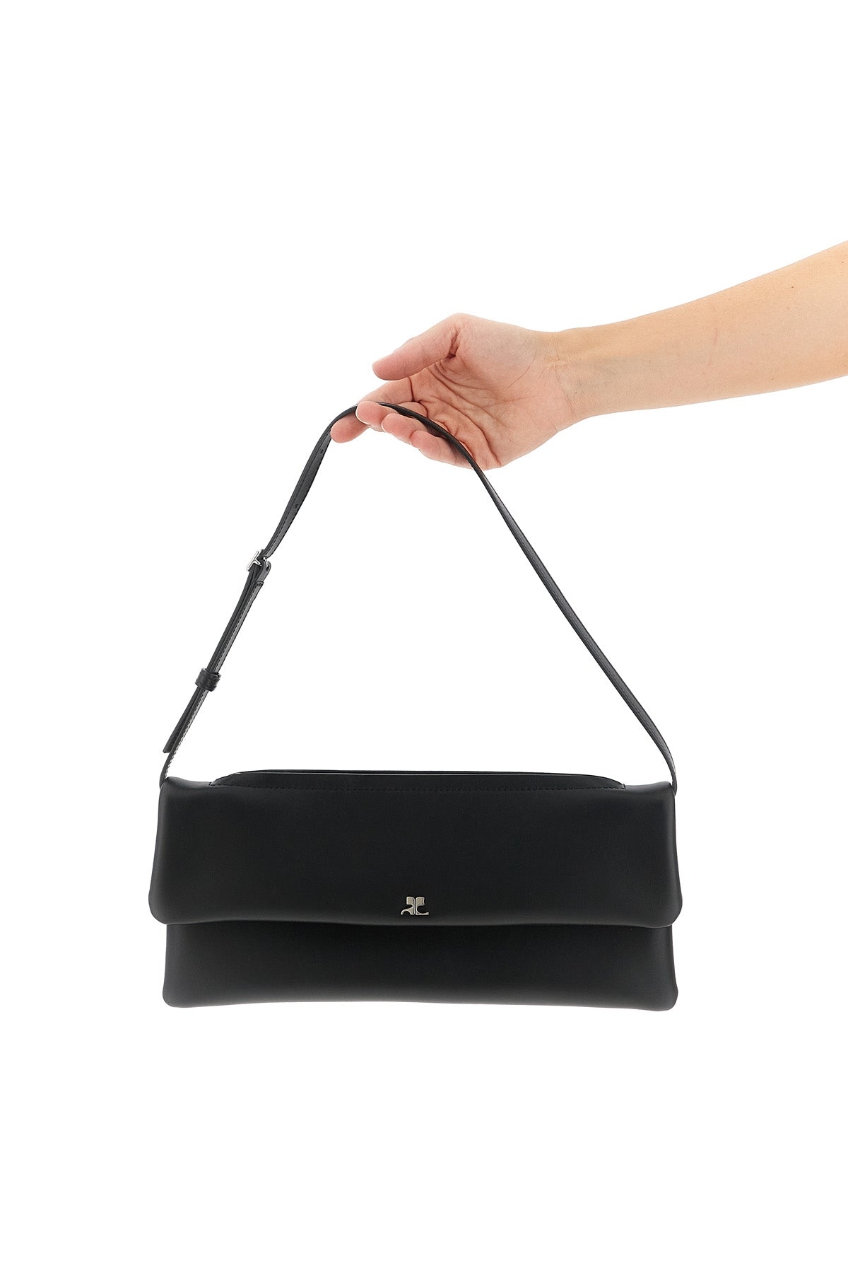 COURRÈGES OS smooth calf leather wrist clutch