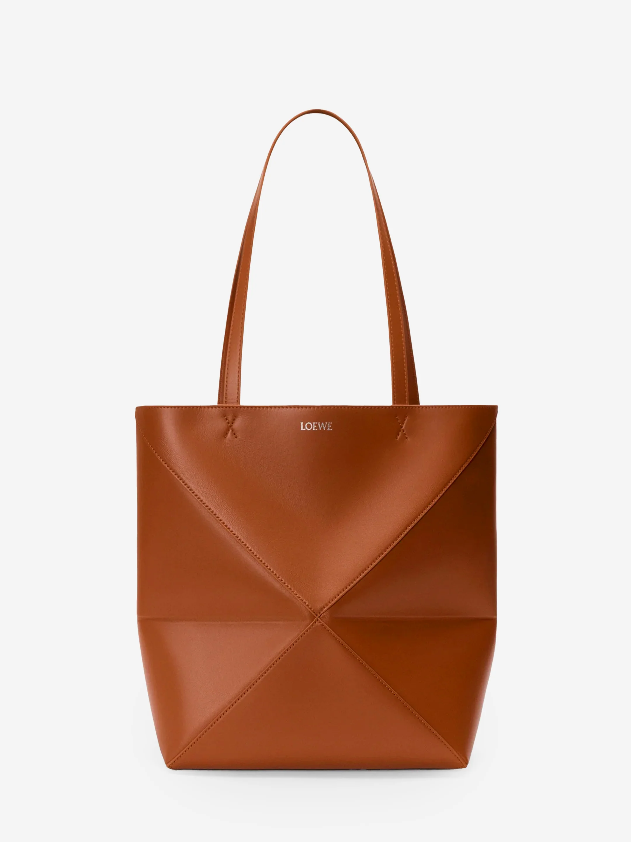 LOEWE OS squirrel rown medium puzzle fold tote bag