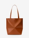 squirrel rown medium puzzle fold tote bag