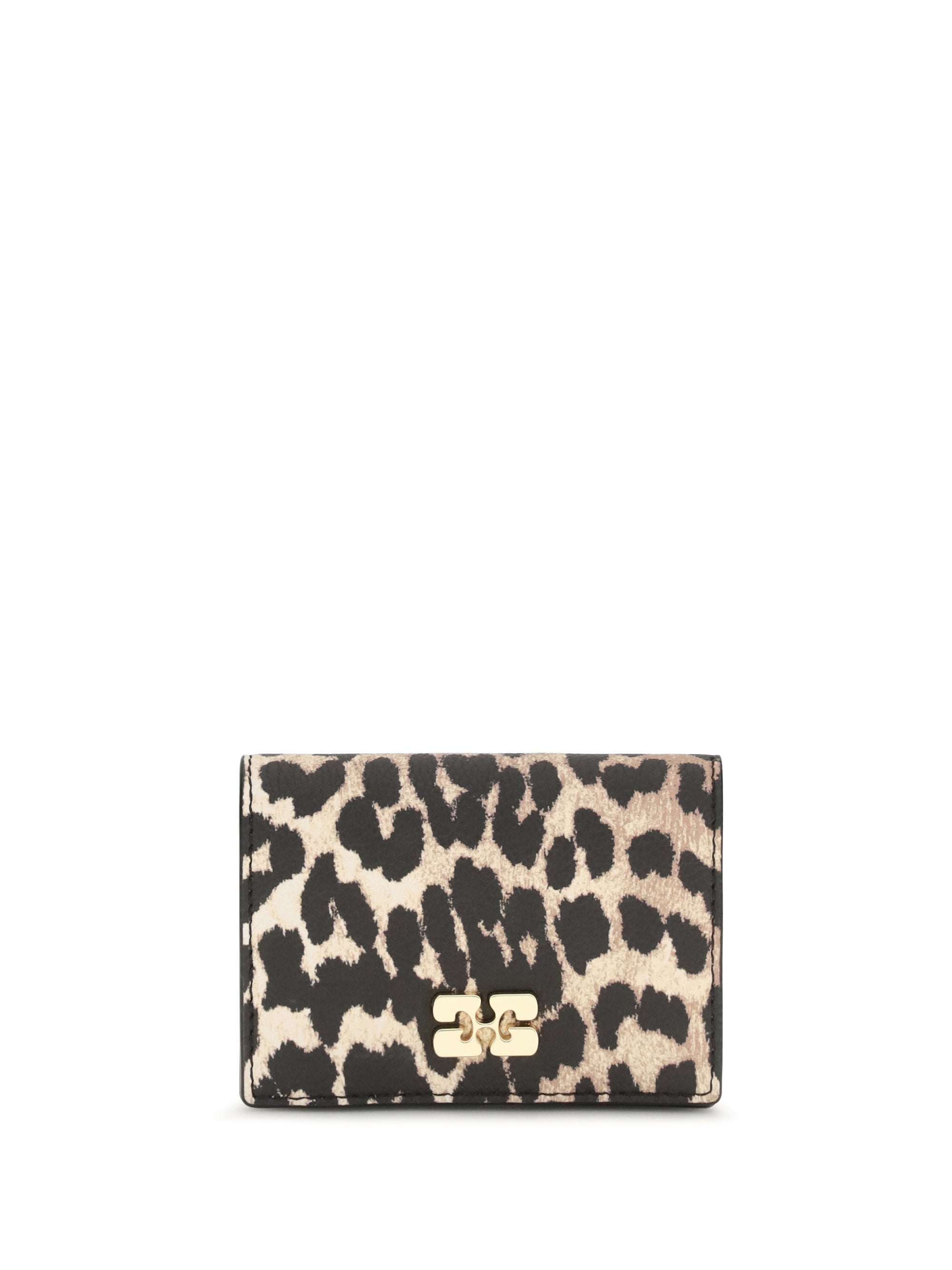 GANNI OS bou animal print card holder