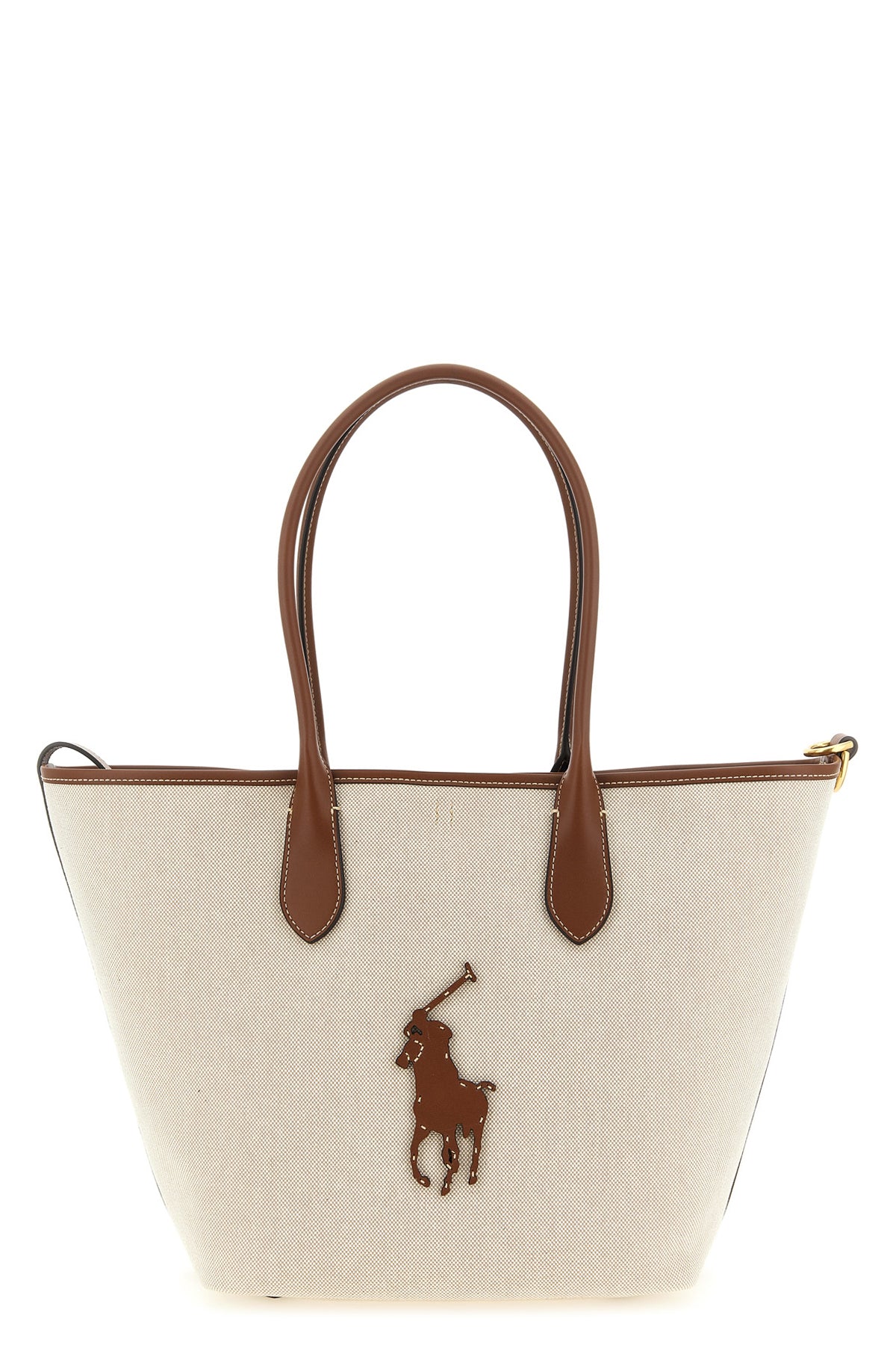 POLO RALPH LAUREN OS medium shopping bag in cotton canvas canvas