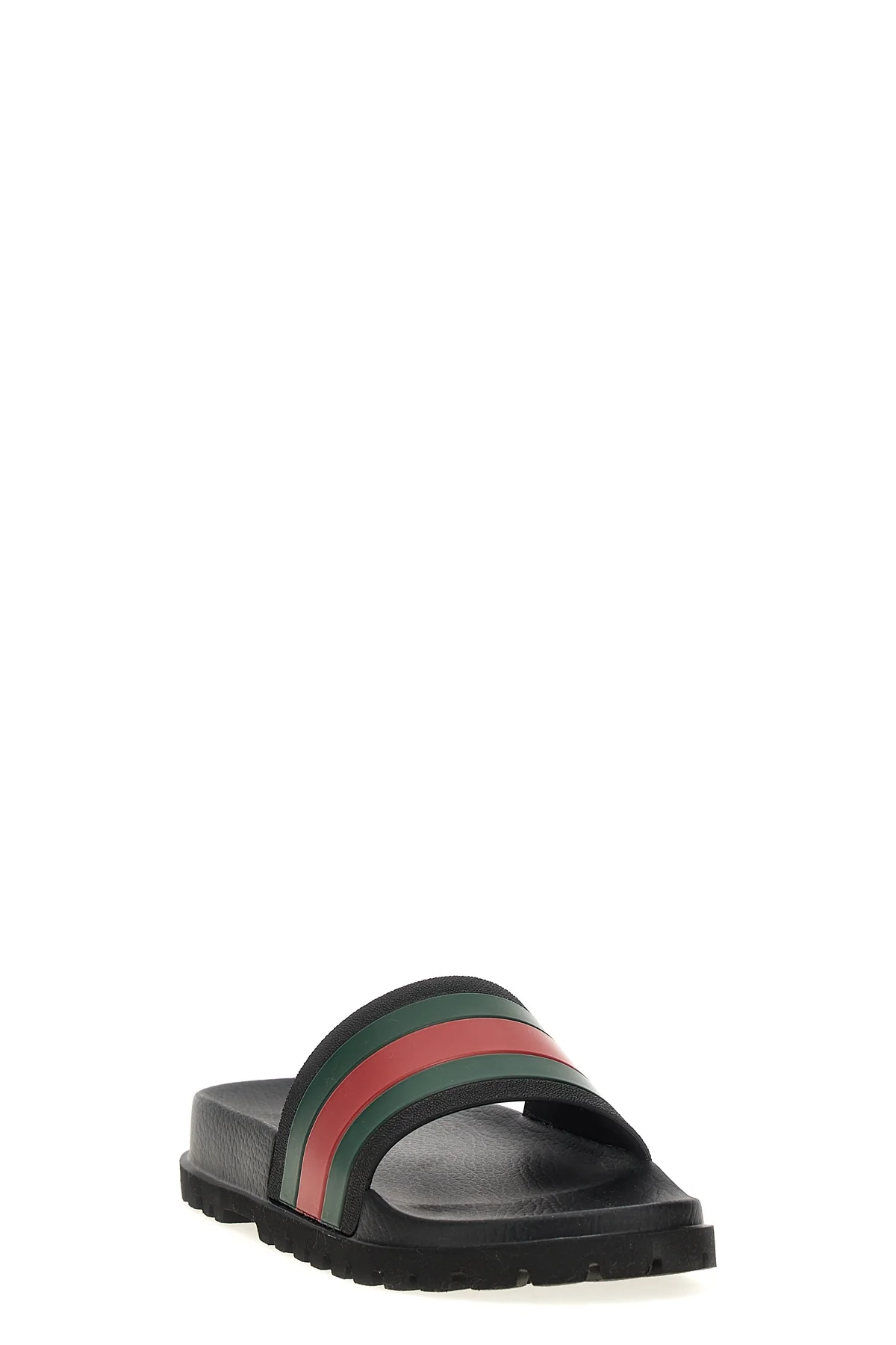 GUCCI 6 black rubber web tank sole