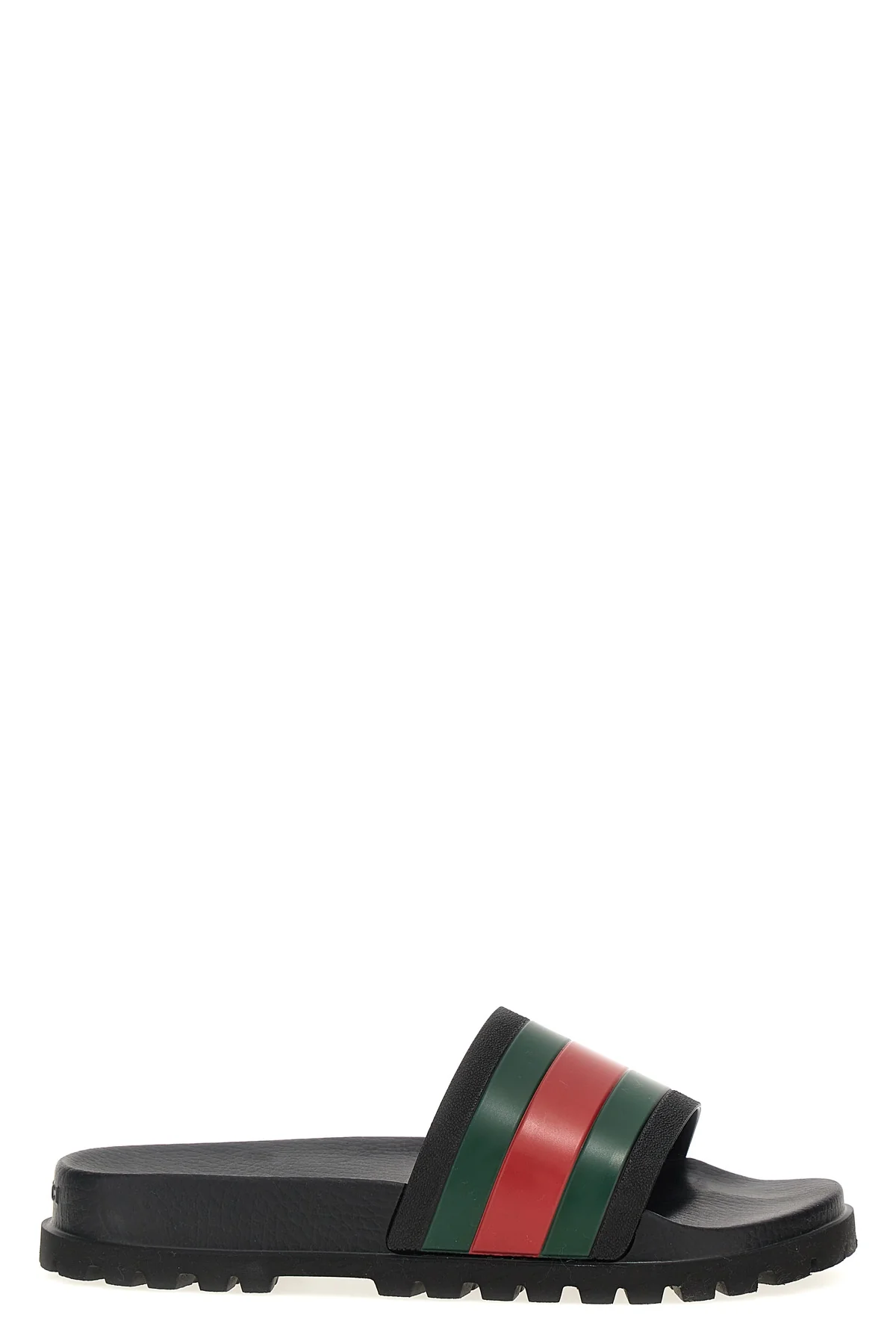 GUCCI 6 black rubber web tank sole