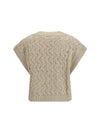silk blend sequined vest