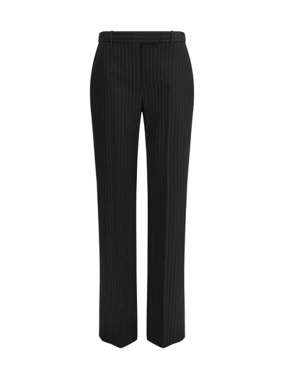 pinstriped tailored pants