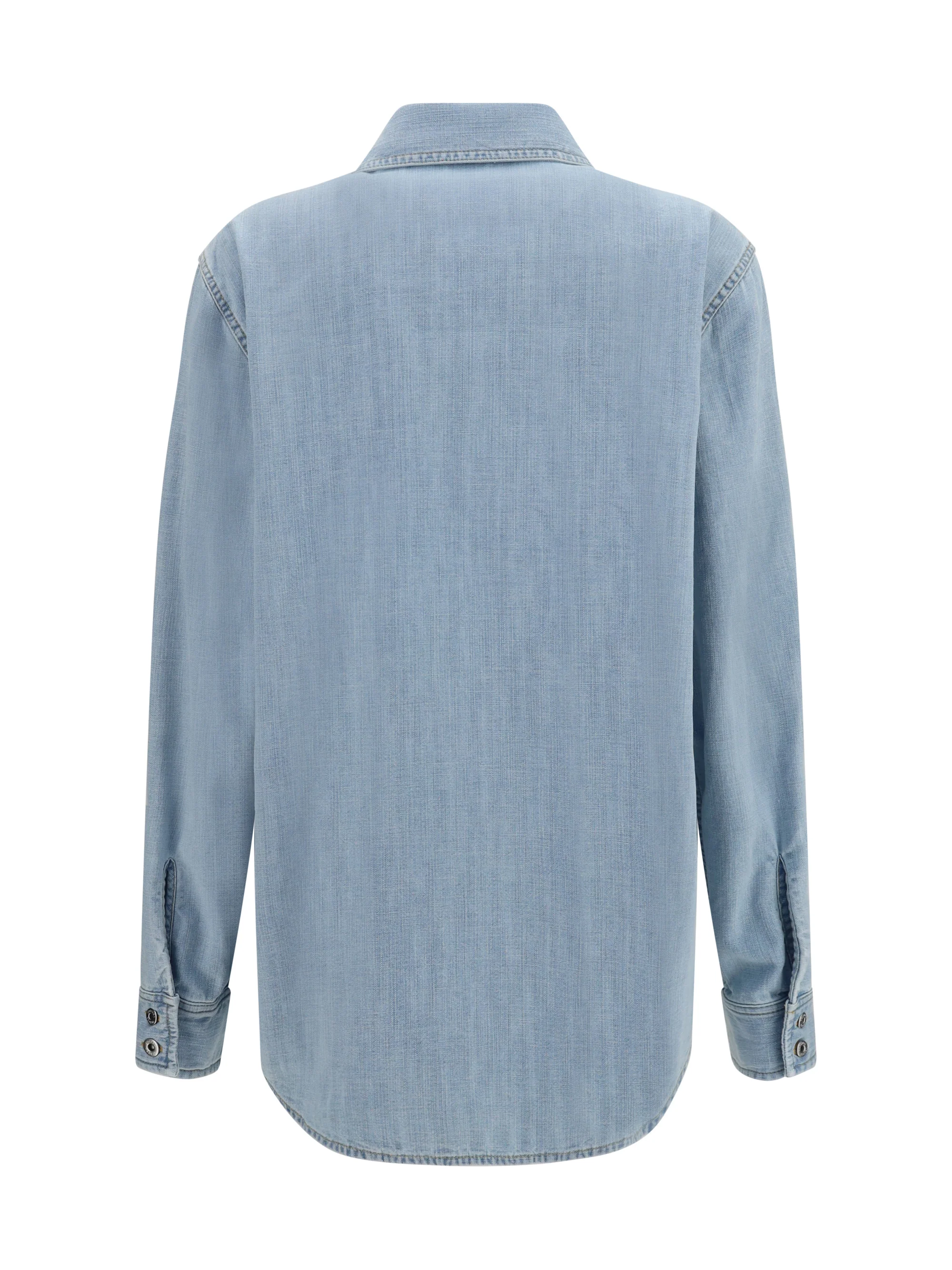 sky bleached oversize denim shirt