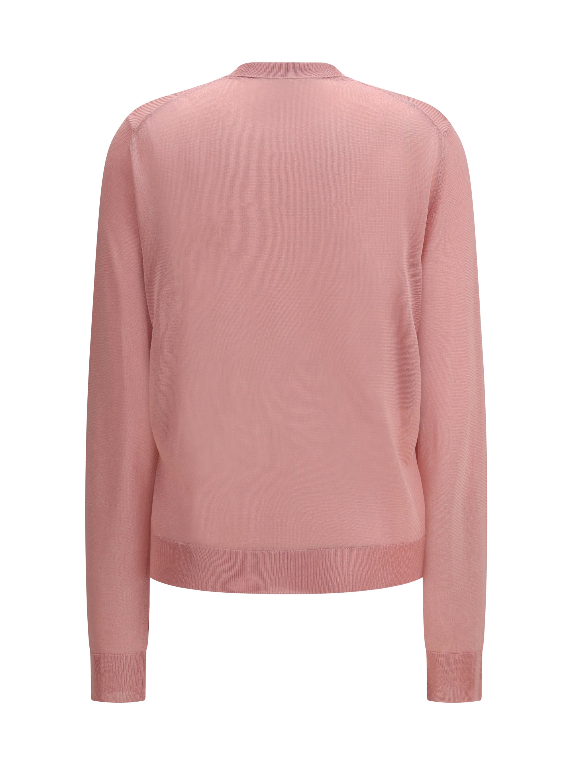 FENDI 42 cardigan crewneck in viscose with embroidered logo