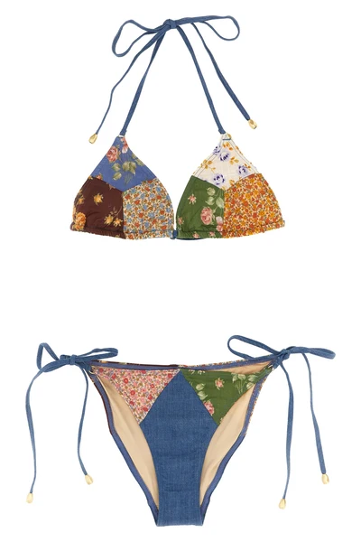 lucky cotton mini tri cotton bikini