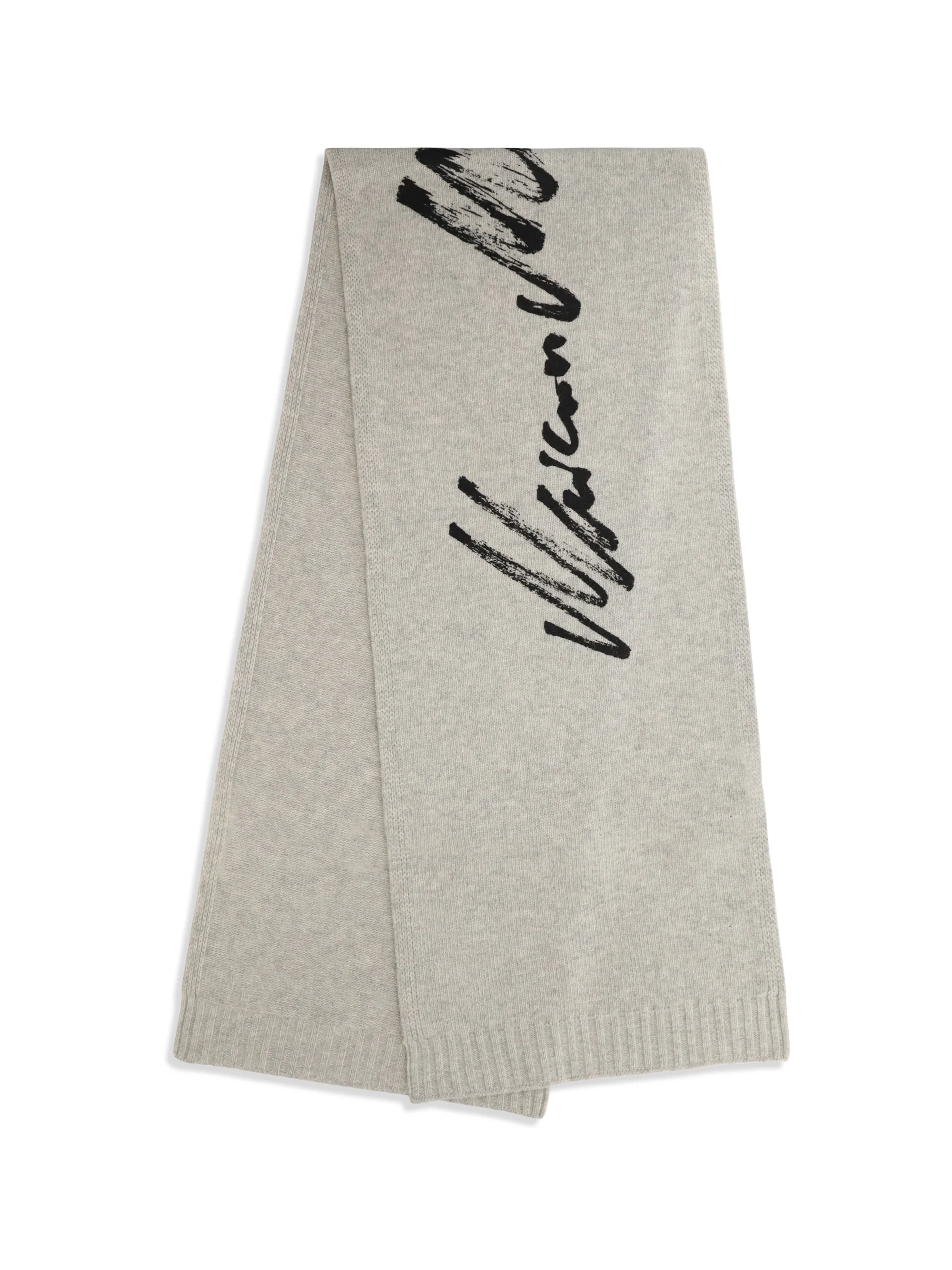 MM6 OS signature knitted scarf