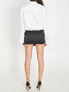 white and black mini dress