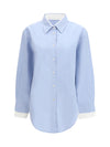 layered button-up shirt