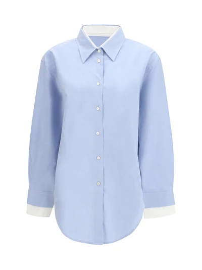 layered button-up shirt