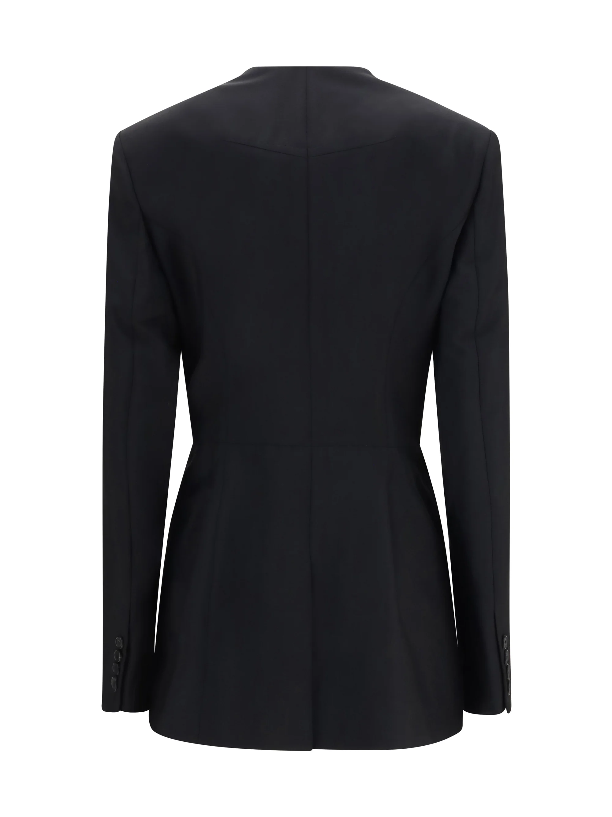 cut-out double-breasted blazer
