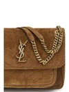 medium niki suede shoulder bag