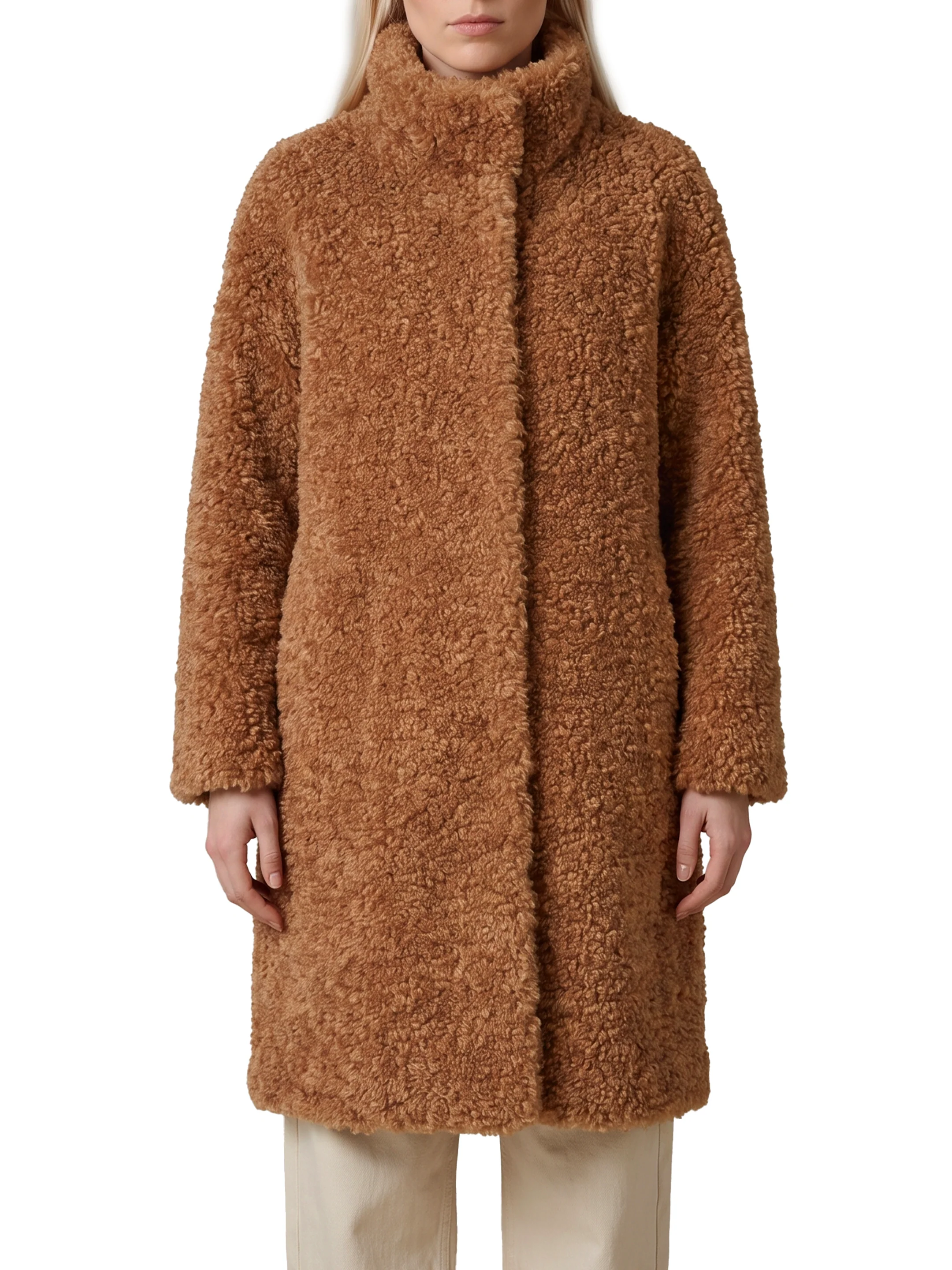 HERNO 40 curly faux fur coat 