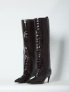 lea dark brown boots